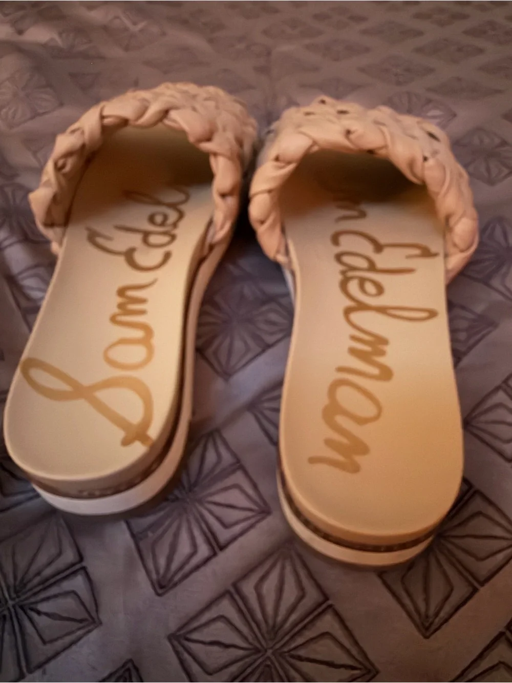 Sam Edelman Braided Slide Sandals - Nude